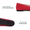 image:imageHee grand Flats for Women Classic Solid Pointed Toe Ballet Shoes Suede Dress Shoes Casual Comfort SlipOn Loafers LightweightRed