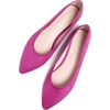image:imageHee grand Flats for Women Classic Solid Pointed Toe Ballet Shoes Suede Dress Shoes Casual Comfort SlipOn Loafers LightweightRose Purple