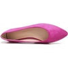 image:imageHee grand Flats for Women Classic Solid Pointed Toe Ballet Shoes Suede Dress Shoes Casual Comfort SlipOn Loafers LightweightRose Purple
