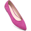 image:imageHee grand Flats for Women Classic Solid Pointed Toe Ballet Shoes Suede Dress Shoes Casual Comfort SlipOn Loafers LightweightRose Purple