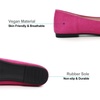 image:imageHee grand Flats for Women Classic Solid Pointed Toe Ballet Shoes Suede Dress Shoes Casual Comfort SlipOn Loafers LightweightRose Red