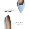 image:imageHee grand Flats for Women Classic Solid Pointed Toe Ballet Shoes Suede Dress Shoes Casual Comfort SlipOn Loafers LightweightSky Blue