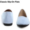 image:imageHee grand Flats for Women Classic Solid Pointed Toe Ballet Shoes Suede Dress Shoes Casual Comfort SlipOn Loafers LightweightSky Blue