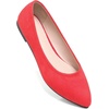 image:imageHee grand Flats for Women Classic Solid Pointed Toe Ballet Shoes Suede Dress Shoes Casual Comfort SlipOn Loafers LightweightWatermelon Red
