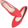 image:imageHee grand Flats for Women Classic Solid Pointed Toe Ballet Shoes Suede Dress Shoes Casual Comfort SlipOn Loafers LightweightWatermelon Red
