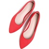 image:imageHee grand Flats for Women Classic Solid Pointed Toe Ballet Shoes Suede Dress Shoes Casual Comfort SlipOn Loafers LightweightWatermelon Red