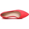 image:imageHee grand Flats for Women Classic Solid Pointed Toe Ballet Shoes Suede Dress Shoes Casual Comfort SlipOn Loafers LightweightWatermelon Red