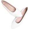 image:imageHee grand Flats for Women Classic Solid Pointed Toe Ballet Shoes Suede Dress Shoes Casual Comfort SlipOn Loafers LightweightWhite