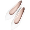 image:imageHee grand Flats for Women Classic Solid Pointed Toe Ballet Shoes Suede Dress Shoes Casual Comfort SlipOn Loafers LightweightWhite
