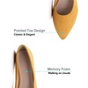image:imageHee grand Flats for Women Classic Solid Pointed Toe Ballet Shoes Suede Dress Shoes Casual Comfort SlipOn Loafers LightweightYellow