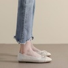 image:imageHee grand Flats for Women Cute Bowknot Round Toe Ballet Dressy Flats Comfort Memory Foam Slip On Loafers Dressy Office Shoes547apricot