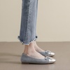 image:imageHee grand Flats for Women Cute Bowknot Round Toe Ballet Dressy Flats Comfort Memory Foam Slip On Loafers Dressy Office Shoes547grey