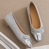 image:imageHee grand Flats for Women Cute Bowknot Round Toe Ballet Dressy Flats Comfort Memory Foam Slip On Loafers Dressy Office Shoes547grey