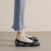 image:imageHee grand Flats for Women Cute Bowknot Round Toe Ballet Dressy Flats Comfort Memory Foam Slip On Loafers Dressy Office Shoes548black