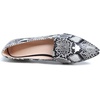 image:imageHee grand Flats for Women Fashion Snakeskin Pointed Toe Ballet Flats Comfort Casual Slip On LoafersBlack