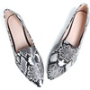 image:imageHee grand Flats for Women Fashion Snakeskin Pointed Toe Ballet Flats Comfort Casual Slip On LoafersBlack