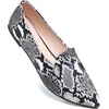 image:imageHee grand Flats for Women Fashion Snakeskin Pointed Toe Ballet Flats Comfort Casual Slip On LoafersBlack