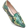 image:imageHee grand Flats for Women Fashion Snakeskin Pointed Toe Ballet Flats Comfort Casual Slip On LoafersGreen
