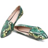 image:imageHee grand Flats for Women Fashion Snakeskin Pointed Toe Ballet Flats Comfort Casual Slip On LoafersGreen