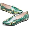 image:imageHee grand Flats for Women Fashion Snakeskin Pointed Toe Ballet Flats Comfort Casual Slip On LoafersGreen
