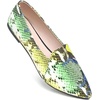 image:imageHee grand Flats for Women Fashion Snakeskin Pointed Toe Ballet Flats Comfort Casual Slip On LoafersRed