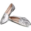 image:imageHee grand Flats for Women Fashion Snakeskin Pointed Toe Ballet Flats Comfort Casual Slip On LoafersWhite