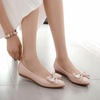 image:imageHee grand Foldable Flats for Women Bowknot Pointed Toe Ballet Shoes Patent Leather Dress Shoes Slip On LoafersApricot