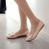 image:imageHee grand Foldable Flats for Women Bowknot Pointed Toe Ballet Shoes Patent Leather Dress Shoes Slip On LoafersApricot