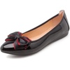 image:imageHee grand Foldable Flats for Women Bowknot Pointed Toe Ballet Shoes Patent Leather Dress Shoes Slip On LoafersBlack