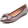 image:imageHee grand Foldable Flats for Women Bowknot Pointed Toe Ballet Shoes Patent Leather Dress Shoes Slip On LoafersCoffee