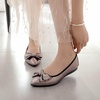 image:imageHee grand Foldable Flats for Women Bowknot Pointed Toe Ballet Shoes Patent Leather Dress Shoes Slip On LoafersCoffee