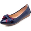 image:imageHee grand Foldable Flats for Women Bowknot Pointed Toe Ballet Shoes Patent Leather Dress Shoes Slip On LoafersSapphire