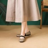 image:imageHee grand Leather Flats for Women Comfortable Square Toe Mary Jane Shoes Elastic Strap Flats Lightweight Walking Shoes491khaki