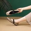 image:imageHee grand Leather Flats for Women Comfortable Square Toe Mary Jane Shoes Elastic Strap Flats Lightweight Walking Shoes491khaki