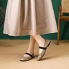 image:imageHee grand Leather Flats for Women Comfortable Square Toe Mary Jane Shoes Elastic Strap Flats Lightweight Walking Shoes491khaki