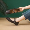 image:imageHee grand Leather Flats for Women Comfortable Square Toe Mary Jane Shoes Elastic Strap Flats Lightweight Walking Shoes492dark Brown