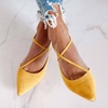 image:imageHee grand Mary Jane Chunky Block Heels for Women Dressy Closed Pointed Toe Cross Strap Sandals Comfortable Mid Heel Work PumpsSuedeyellow