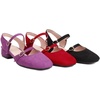 image:imageHee grand Mary Jane Chunky Heels for Women Dressy Closed Square Toe Ankle Buckles Block Heels Comfortable Suede Low Heel Office Work Pumps Slingback Sandals194purple