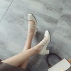 image:imageHee grand Mary Jane Chunky Heels for Women Square Toe Ankle Strap Block Heels Comfortable Mid Heel Work Pumps Patent Leather Dress Shoes188beige