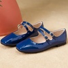 image:imageHee grand Mary Jane Flats for Women Patent Leather Dress Shoes Square Toe Adjustable Buckle Strap Ballet Flats495dark Blue