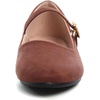 image:imageHee grand Mary Jane Shoes for Women Buckle Strap Ballet Flats Comfortable Leather Dress Shoes489brownsuede