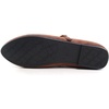 image:imageHee grand Mary Jane Shoes for Women Buckle Strap Ballet Flats Comfortable Leather Dress Shoes489brownsuede