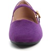 image:imageHee grand Mary Jane Shoes for Women Buckle Strap Ballet Flats Comfortable Leather Dress Shoes489purplesuede