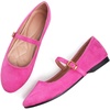 image:imageHee grand Mary Jane Shoes for Women Buckle Strap Ballet Flats Comfortable Leather Dress Shoes489rosesuede