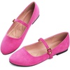 image:imageHee grand Mary Jane Shoes for Women Buckle Strap Ballet Flats Comfortable Leather Dress Shoes489rosesuede