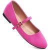 image:imageHee grand Mary Jane Shoes for Women Buckle Strap Ballet Flats Comfortable Leather Dress Shoes489rosesuede