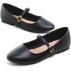 image:imageHee grand Mary Jane Shoes for Women Buckle Strap Ballet Flats Comfortable Leather Dress Shoes681blackpu