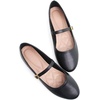 image:imageHee grand Mary Jane Shoes for Women Buckle Strap Ballet Flats Comfortable Leather Dress Shoes681blackpu