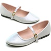 image:imageHee grand Mary Jane Shoes for Women Buckle Strap Ballet Flats Comfortable Leather Dress Shoes681silverpu