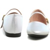 image:imageHee grand Mary Jane Shoes for Women Buckle Strap Ballet Flats Comfortable Leather Dress Shoes681silverpu